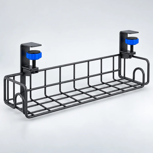 Clamp-On Under-Desk Cable Tray — product view