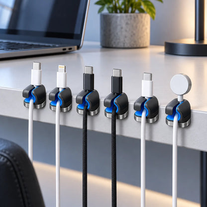 Magnetic Cable Clip Set — in use