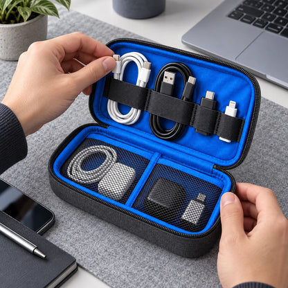 Tech Cable Organizer Case — in use