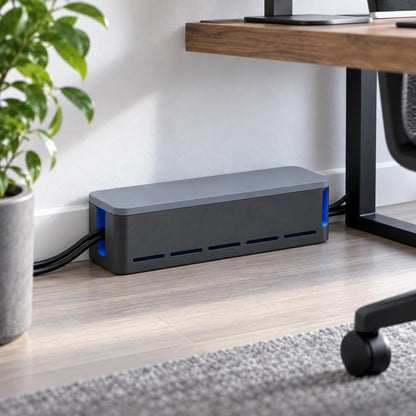 Ventilated Cable Management Box — in use